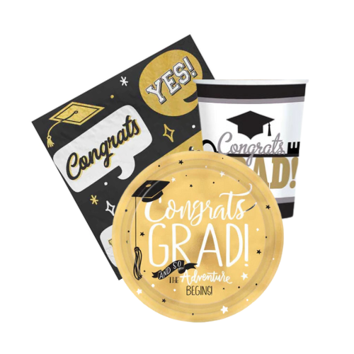 Congrats GRAD plates and Congrats GRAD cup Congrats GRAD tissue - kidzstations Congrats Grad Party Supplies Paper Plates, Cups and Napkins