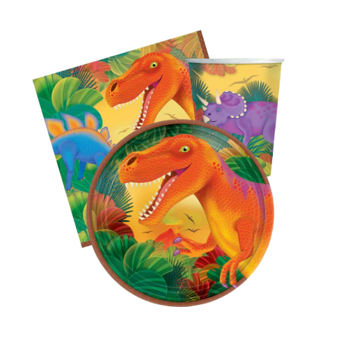 Dinosaur plates and Dinosaur cup Dinosaur tissue - kidzstations Dinosaur Birthday Party Supplies Paper Plates, Cups and Napkins