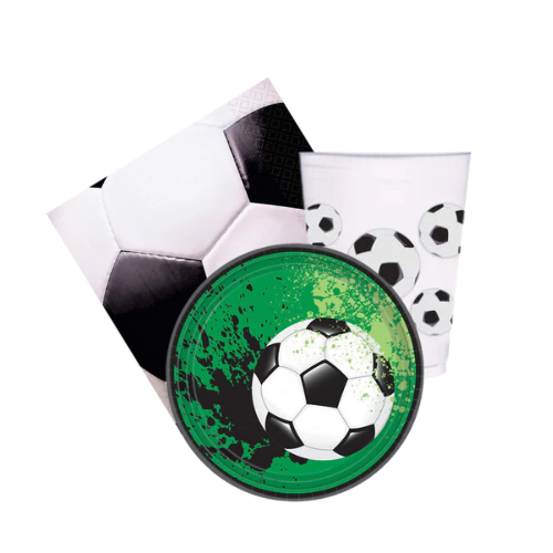 Football Soccre plates and Football Soccre cup Football Soccre tissue - kidzstations Football Soccer Birthday Party Supplies Paper Plates, Cups and Napkins