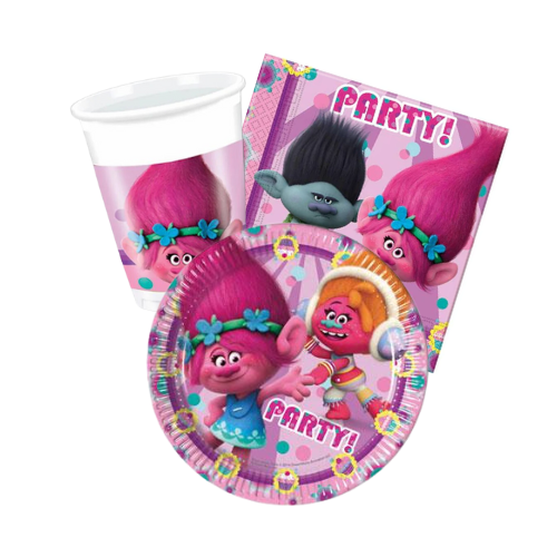 Trolls plates and Trolls cup Trolls tissue - kidzstations Trolls Birthday Party Supplies Paper Plates, Cups and Napkins
